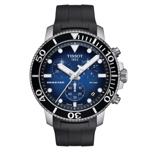 Tissot Seastar 1000 Chronograph Quartz 45.5 Stainless Steel / Gradient Blue / Rubber